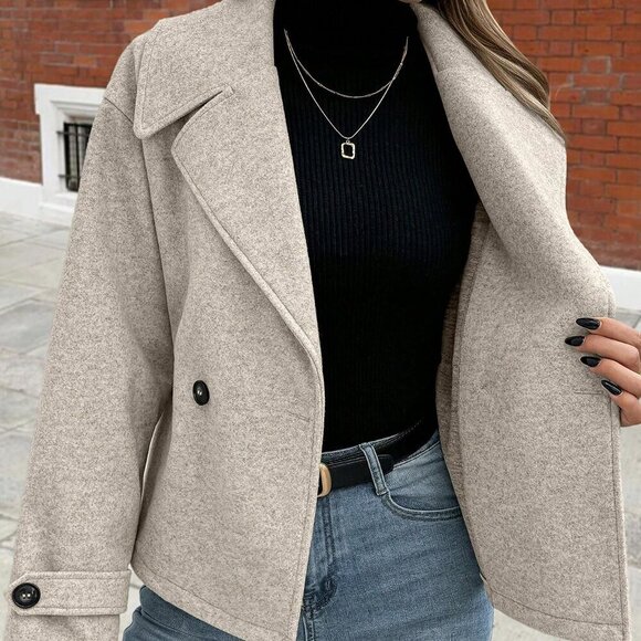 Casual Women's Front Button Long Sleeve Jacket - Picture 7 of 7